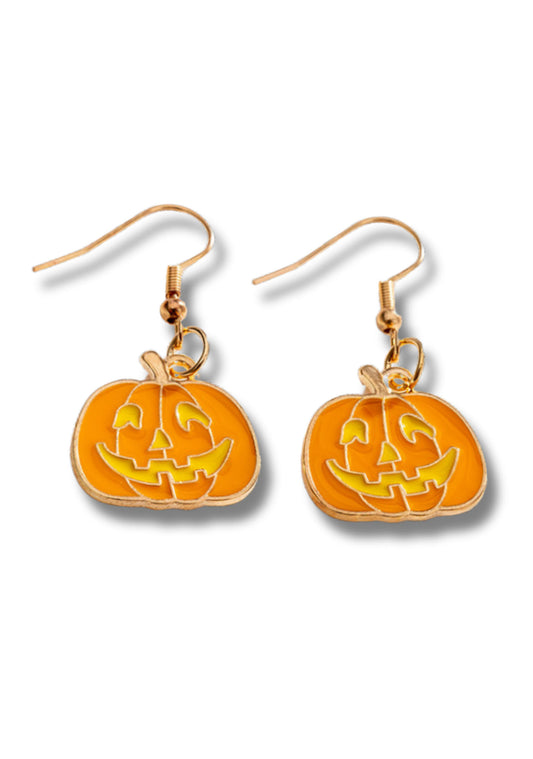 Halloween Orange Pumpkin Y2K Earrings Cherrykitten