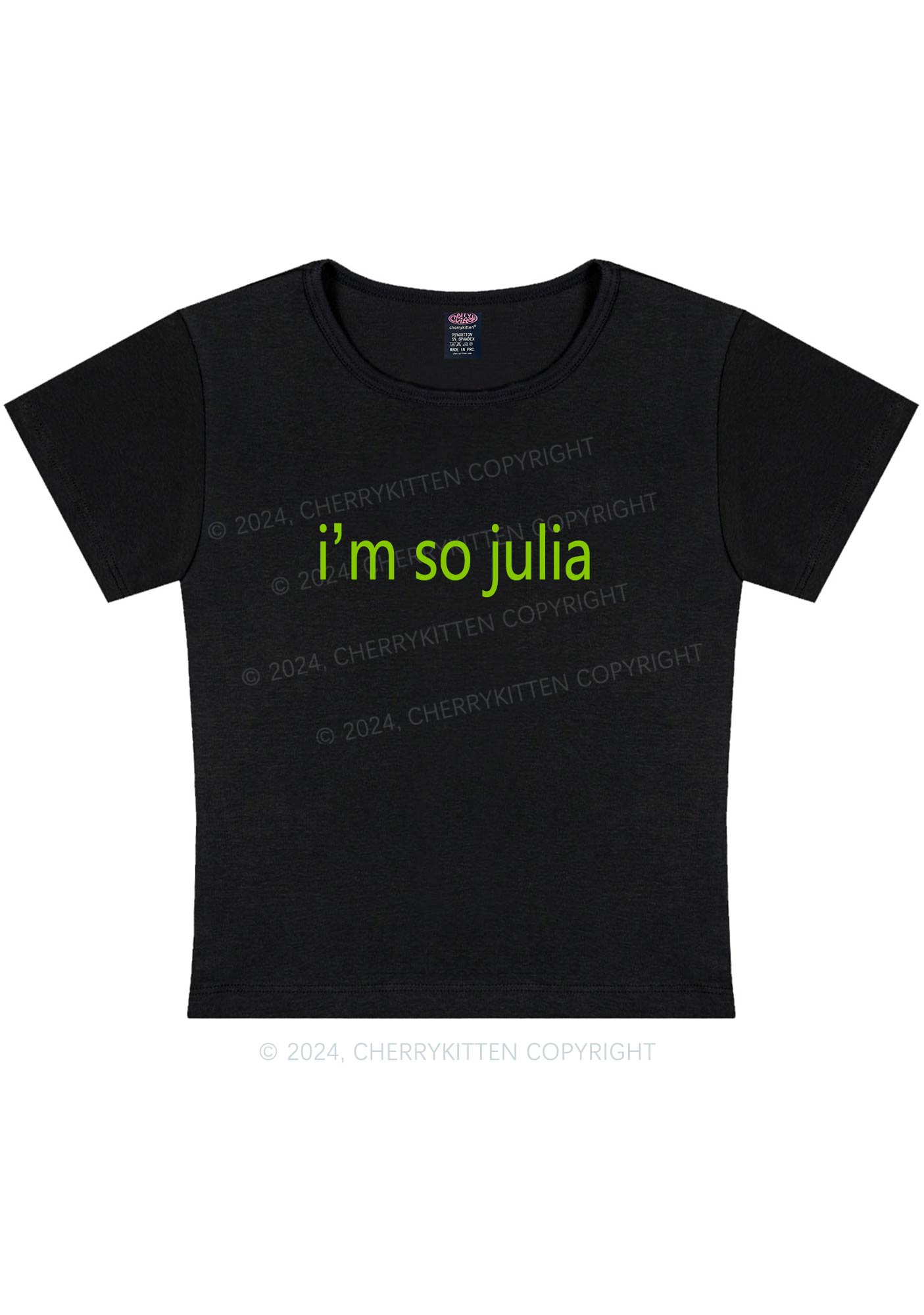 Curvy I'm So Julia Y2K Baby Tee Cherrykitten