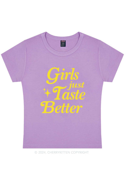 Girls Just Taste Better Y2K Baby Tee Cherrykitten