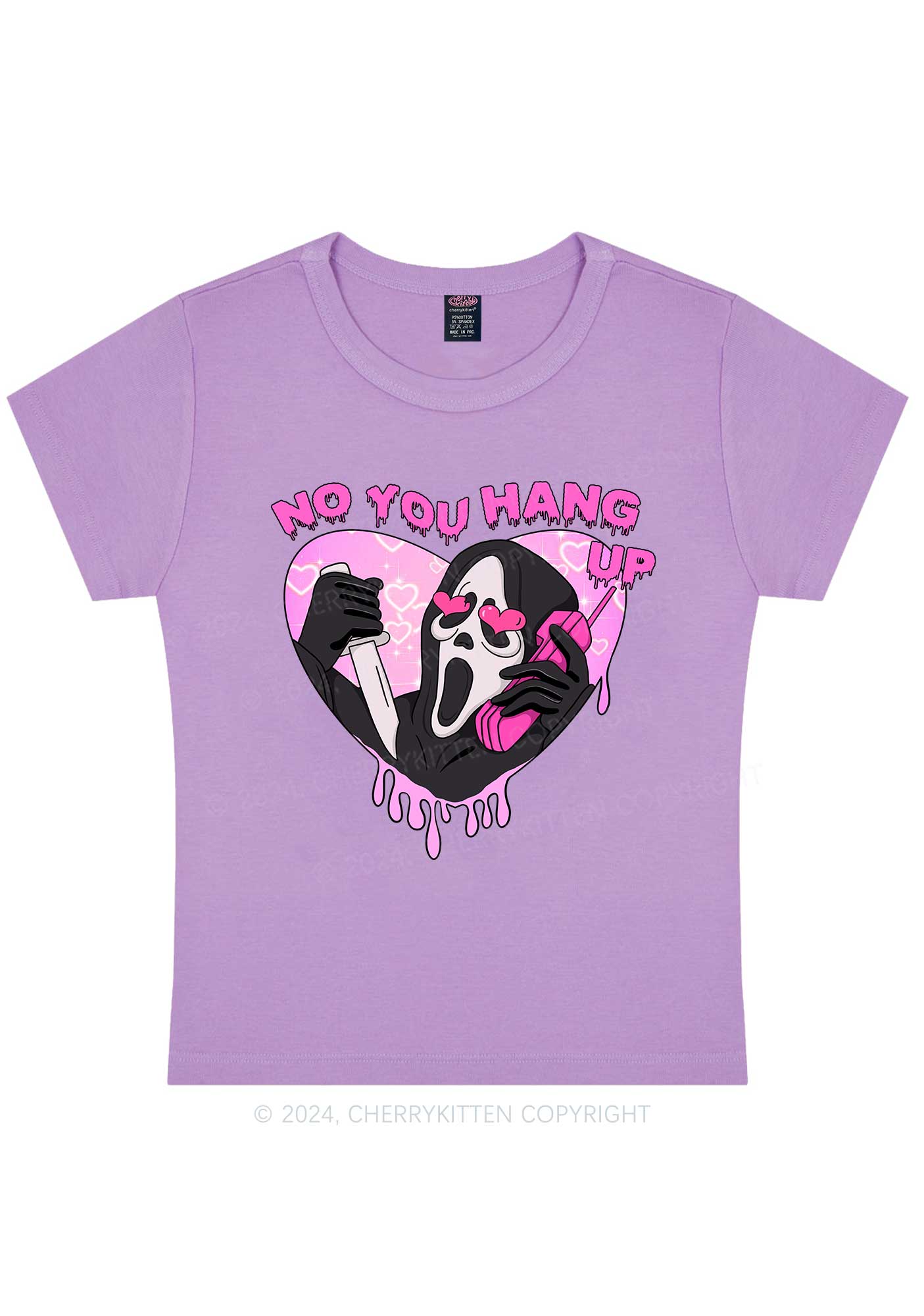 No You Hang Up Y2K Valentine's Day Baby Tee Cherrykitten