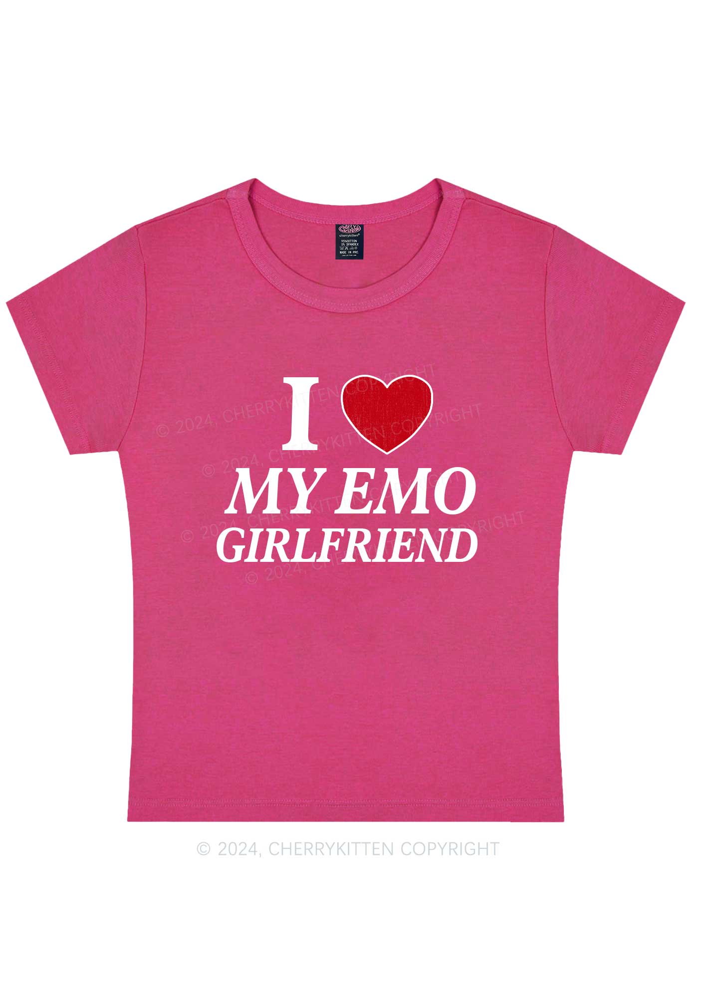 I Love My Emo GF Y2K Valentine's Day Baby Tee Cherrykitten