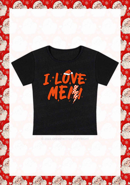 Love Me Not Men Christmas Y2K Baby Tee Cherrykitten