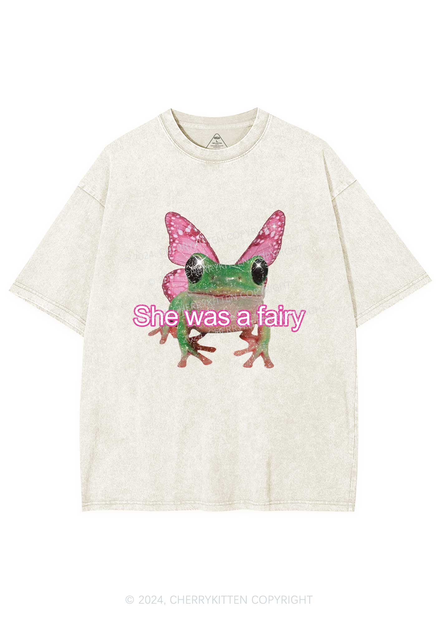 Fairy Frog Y2K Washed Tee Cherrykitten