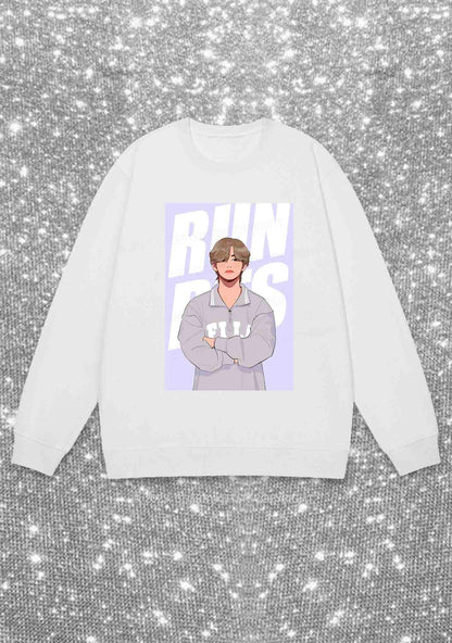 Run Bangtan Kpop Y2K Sweatshirt Cherrykitten