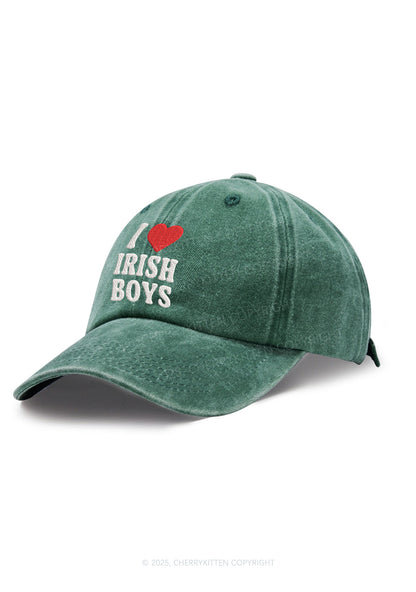 Embroidered Irish Boys St Patricks Y2K Washed Baseball Cap Cherrykitten