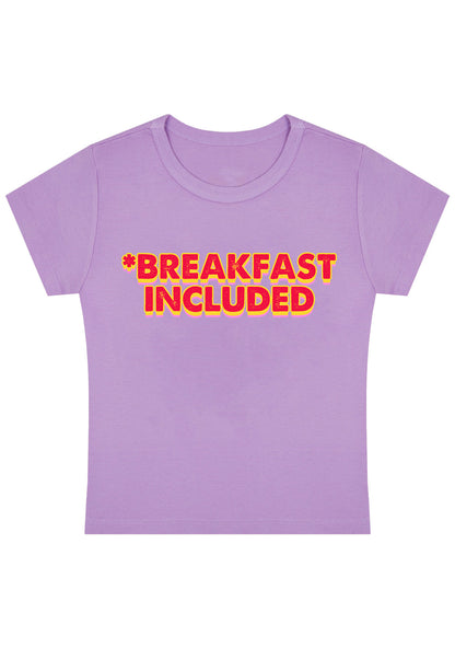 Breakfast Included Y2K Baby Tee