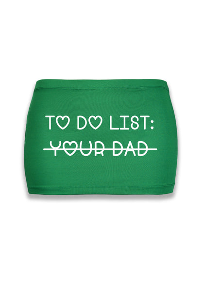 To Do List Your Dad Y2K Mini Hip Skirt Cherrykitten