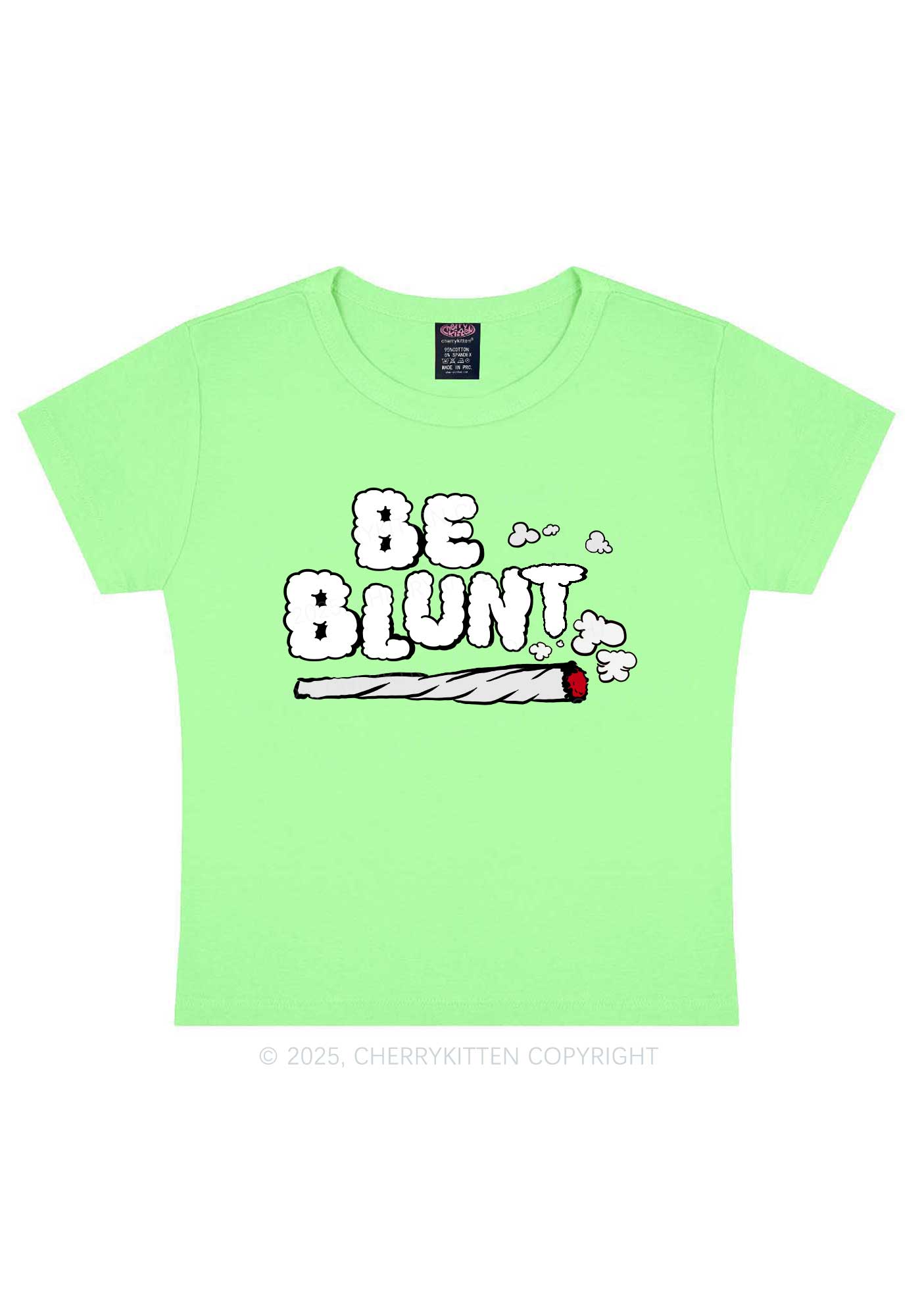 Be Blunt Y2K Baby Tee Cherrykitten