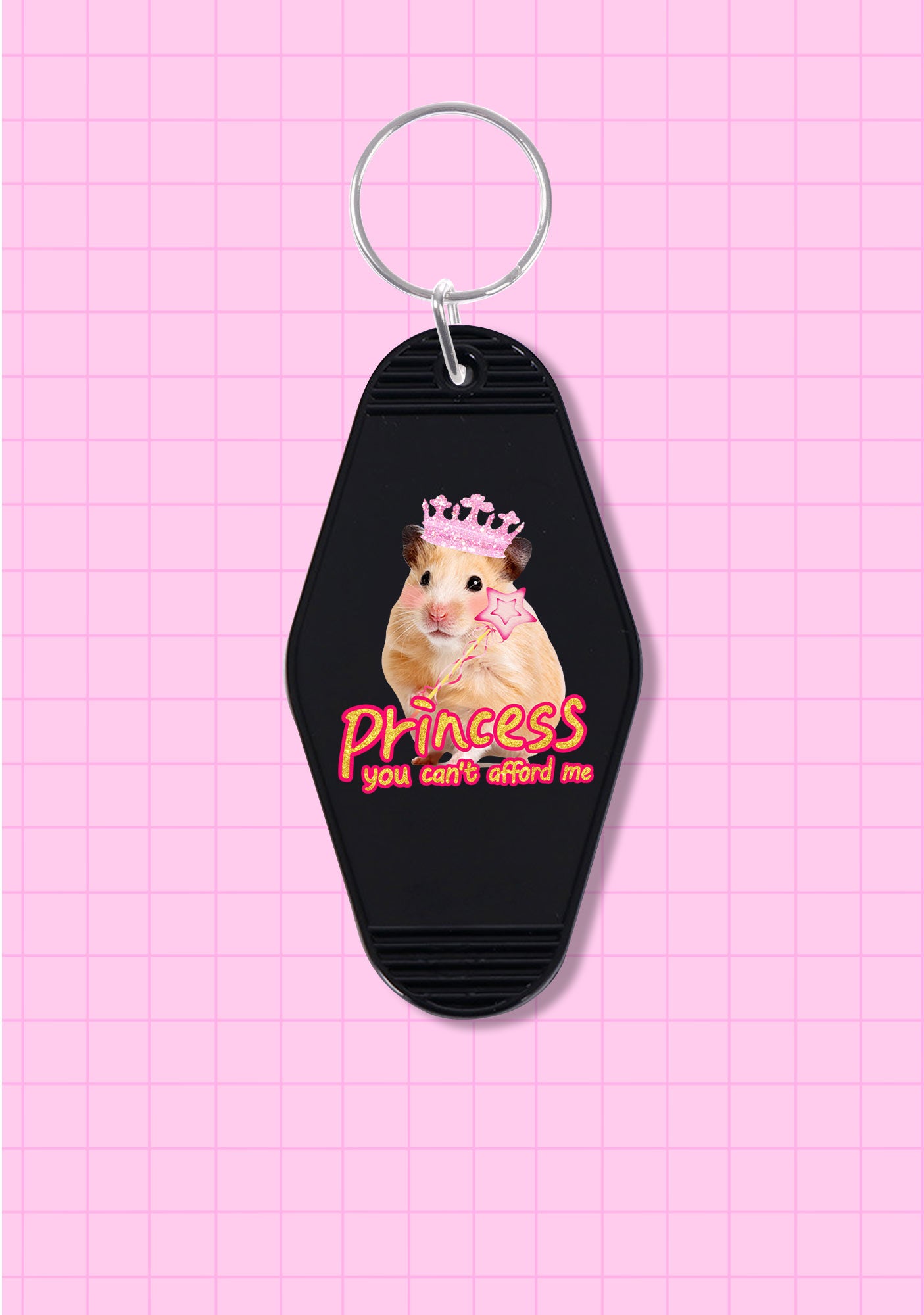 Princess You Can't Afford Me 1Pc Y2K Rhombus Keychain Cherrykitten