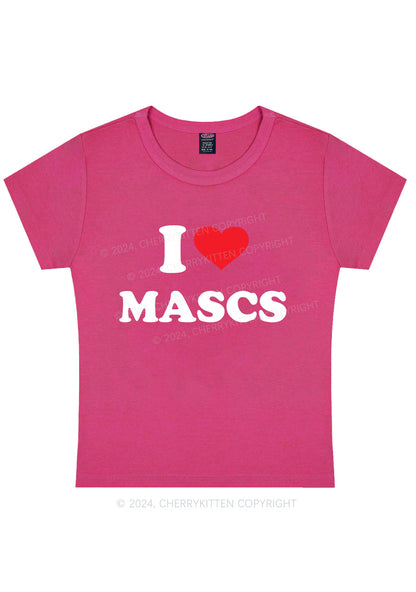 I Love Mascs Y2K Baby Tee Cherrykitten