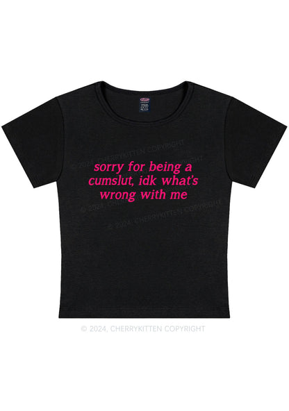 Curvy Sorry For Being Cxmslxt Y2K Baby Tee Cherrykitten