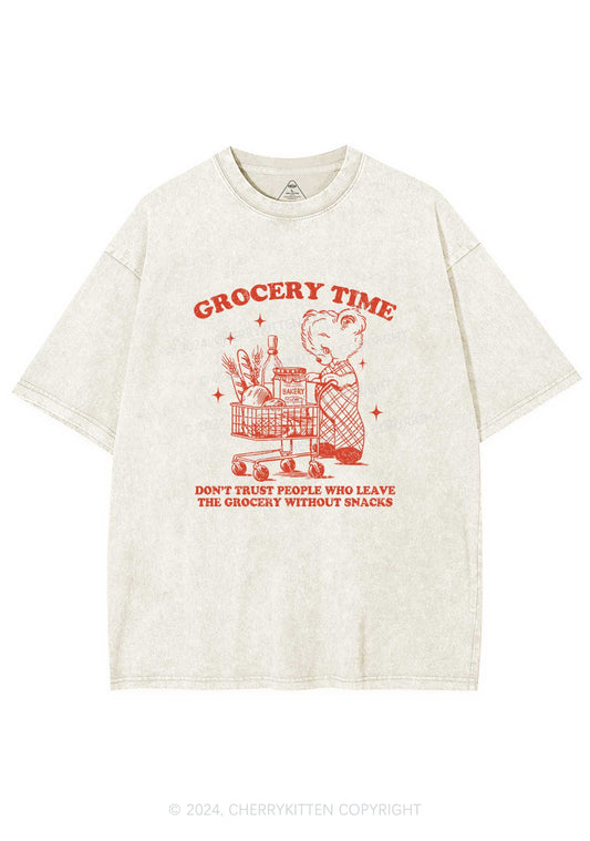 Grocery Time Y2K Washed Tee Cherrykitten