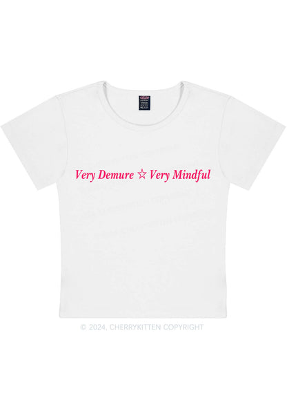 Very Demure Y2K Baby Tee Cherrykitten