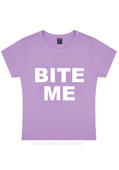 Bite Me Y2K Baby Tee Cherrykitten