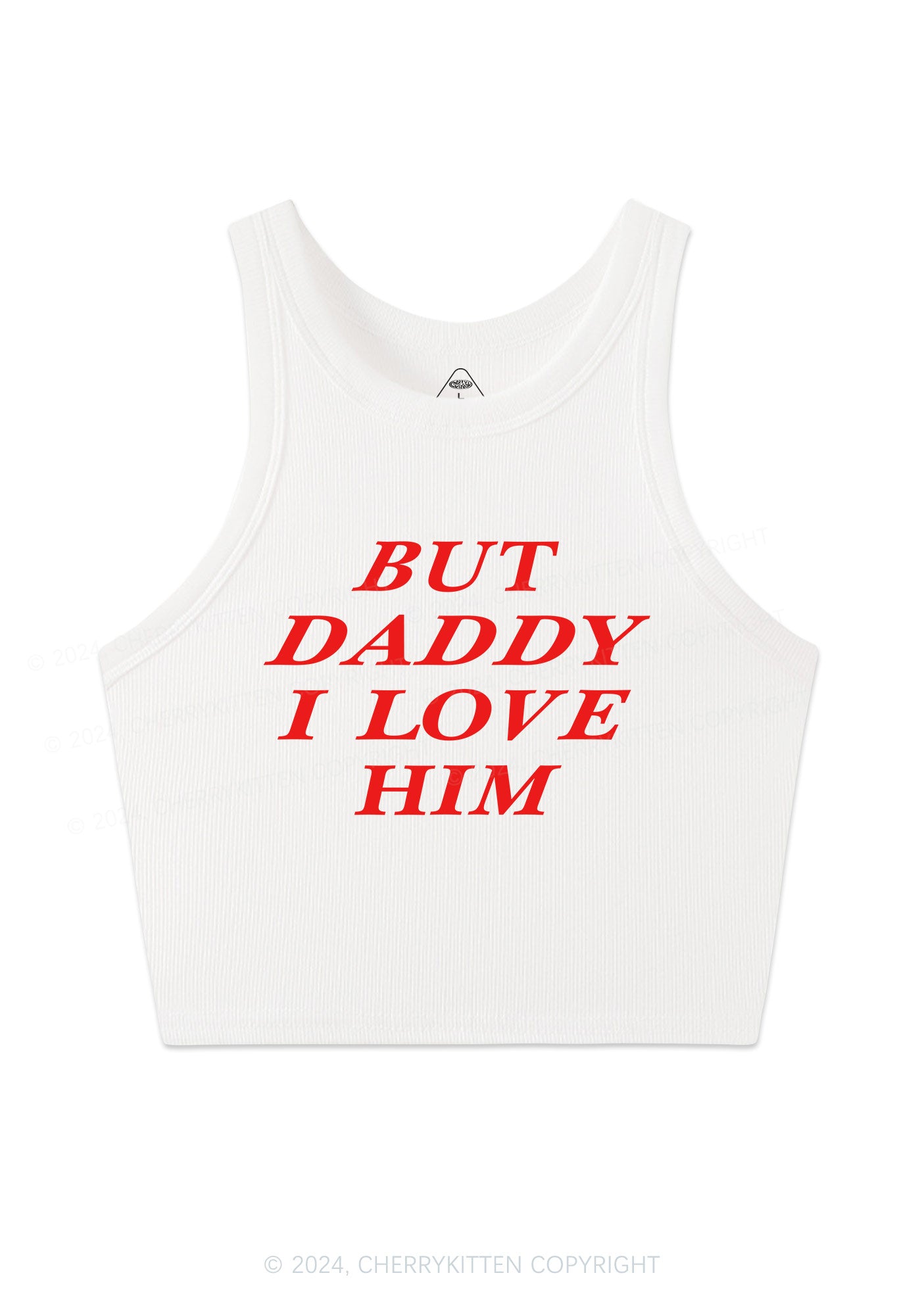 But Daddy I Love Him Y2K Crop Tank Top Cherrykitten