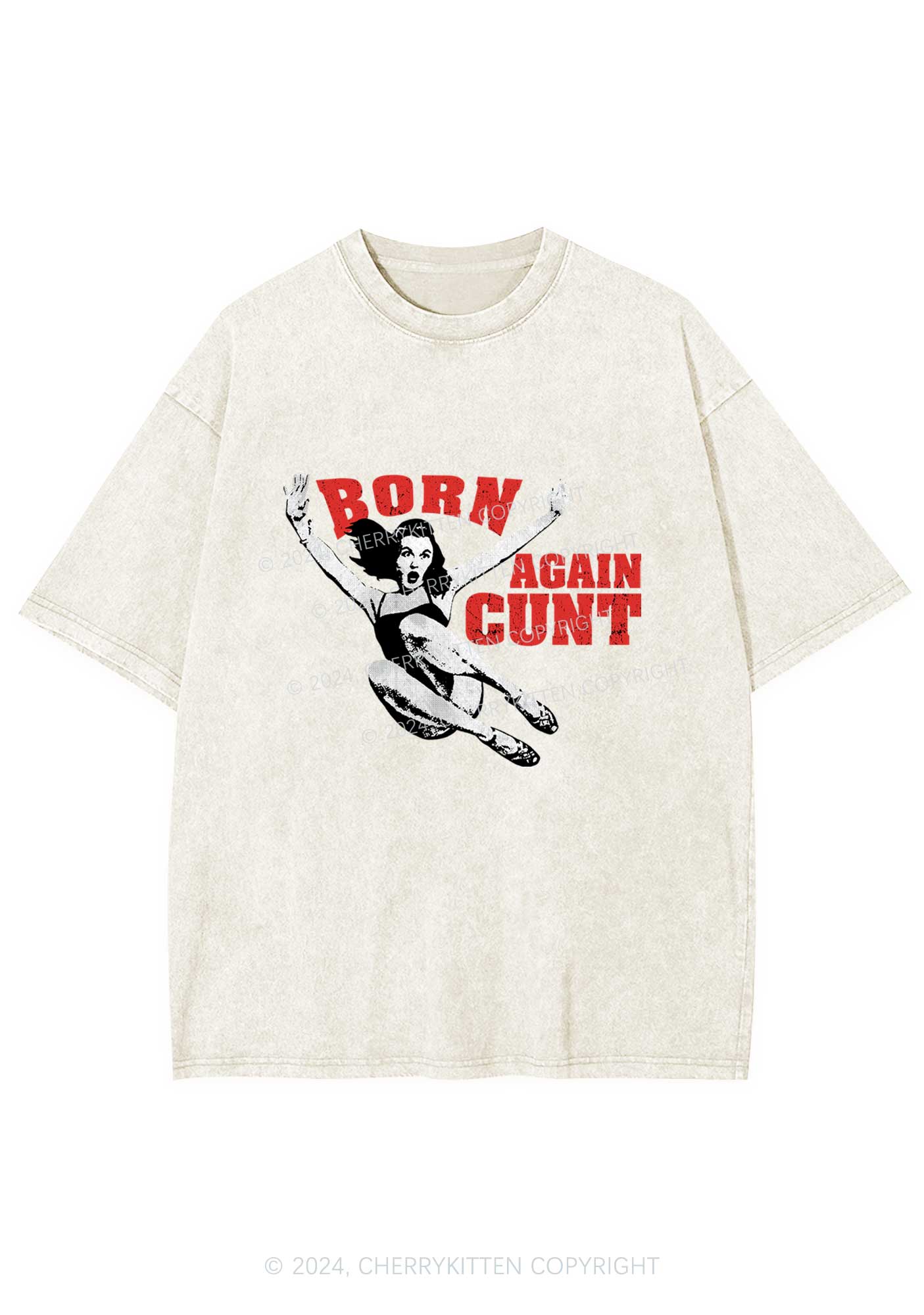 Born Again Cxxt Y2K Washed Tee Cherrykitten