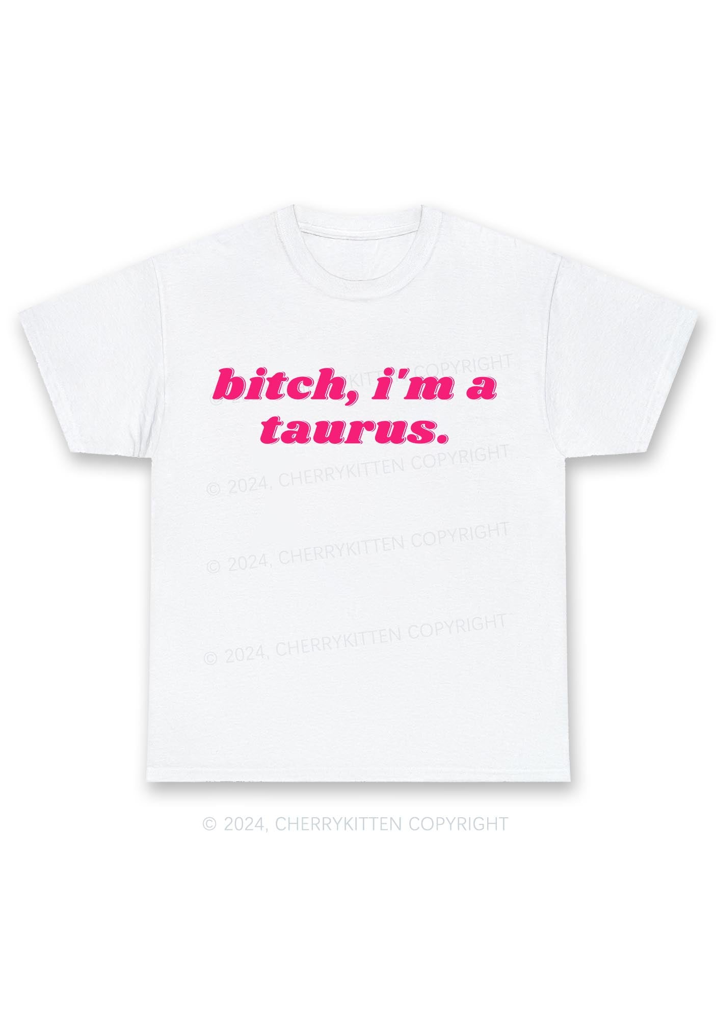 Bxtch I'm A Custom Zodiac Y2K Chunky Shirt Cherrykitten