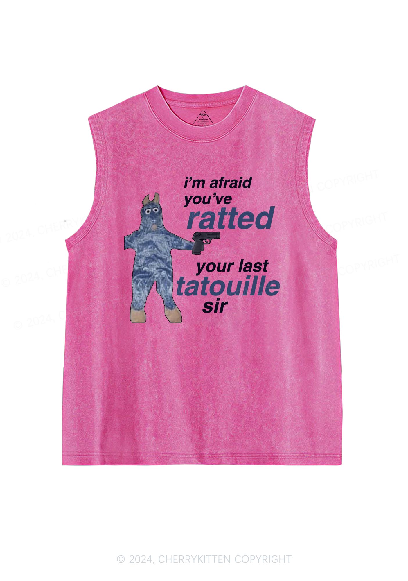 Ratted Last Tatouille Y2K Washed Tank Cherrykitten