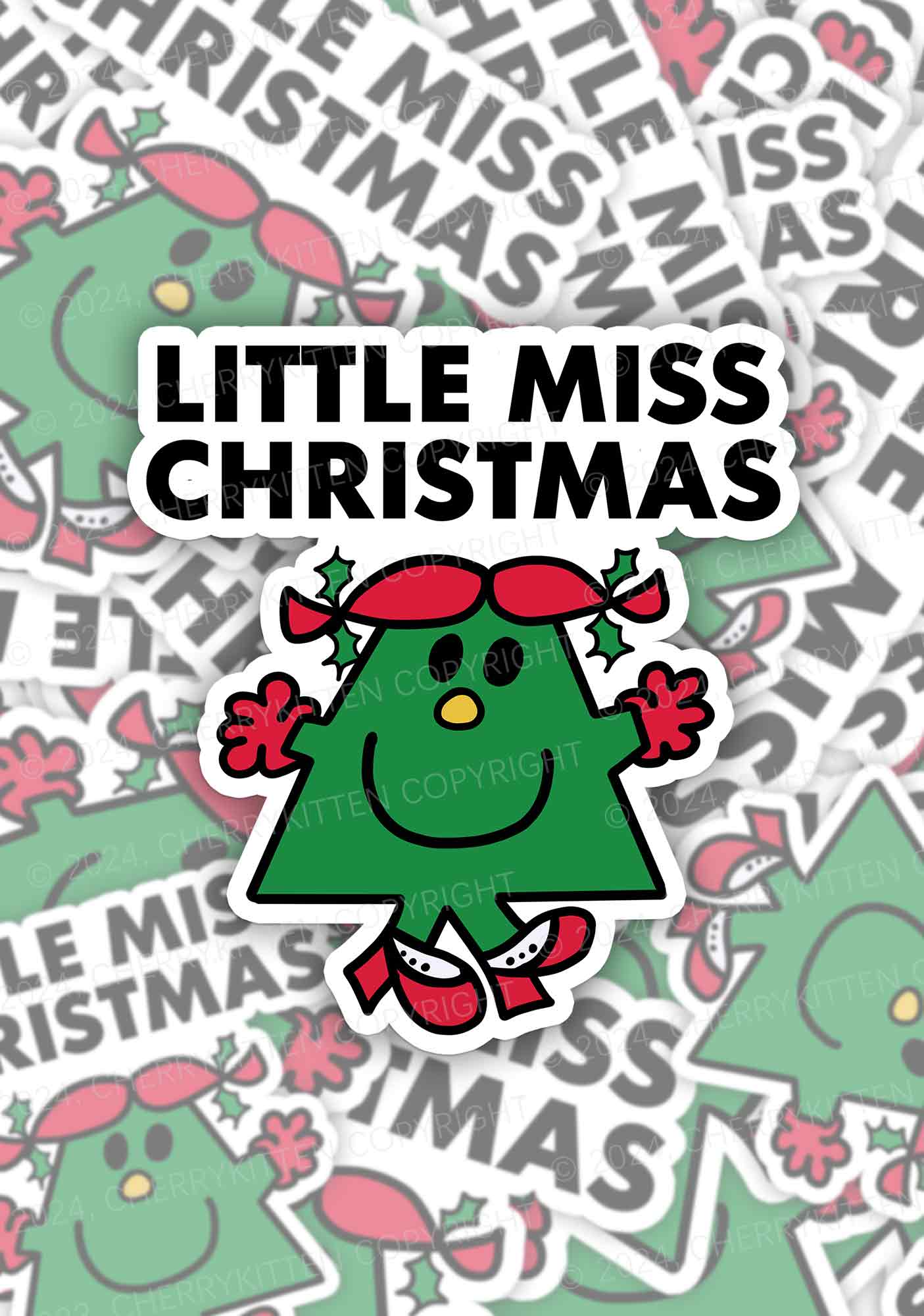 Little Miss Christmas 1Pc Y2K Sticker Cherrykitten