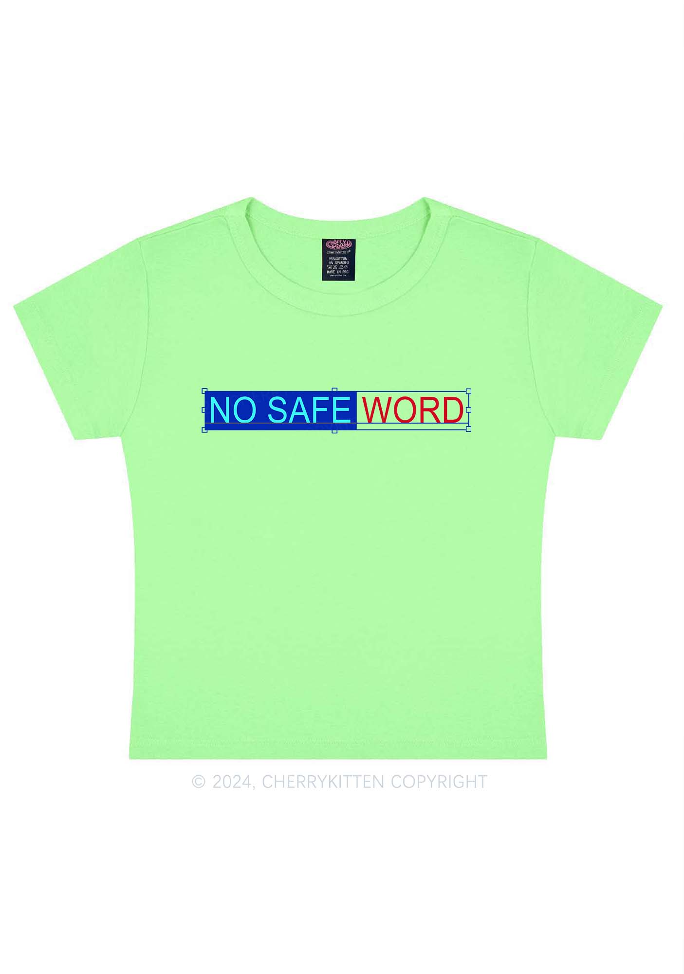 No Safe Word Y2K Baby Tee Cherrykitten