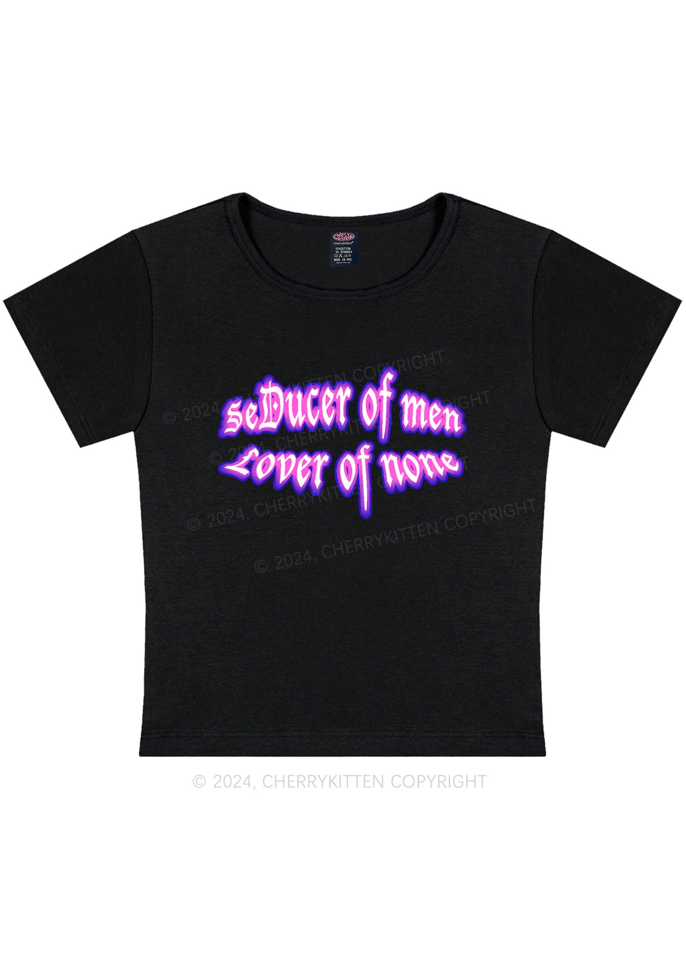 Seducer Of Men Y2K Baby Tee Cherrykitten