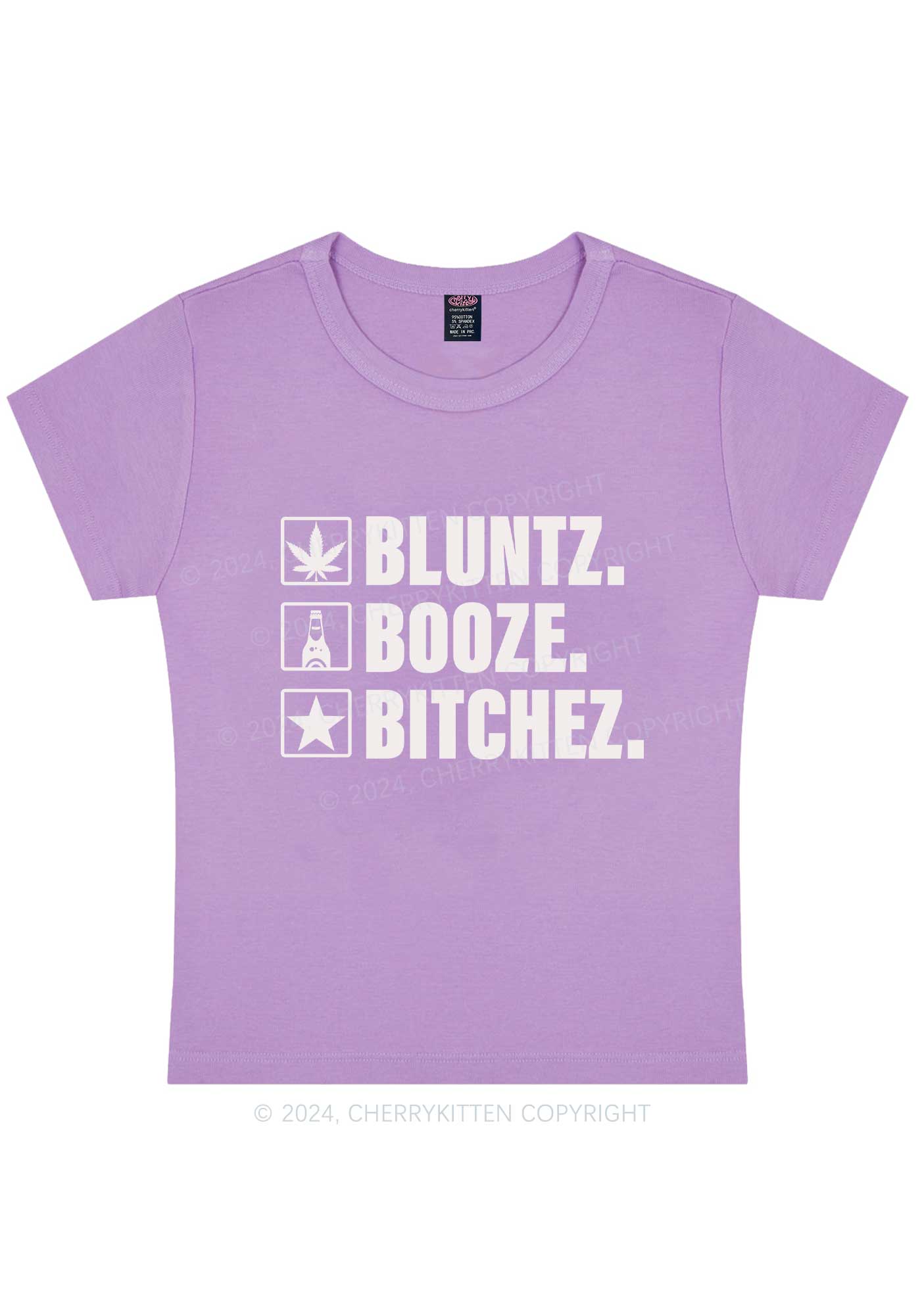 Bluntz Bxxch Y2K Baby Tee Cherrykitten