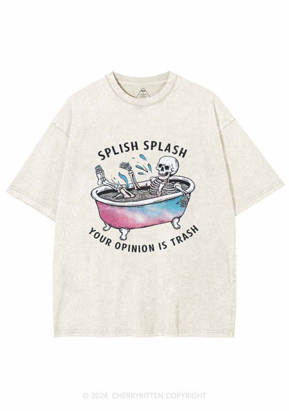 Halloween Splish Splash Y2K Washed Tee Cherrykitten