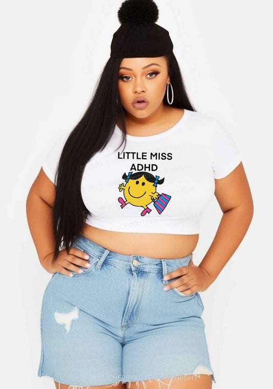 Curvy Little Miss ADHD Y2K Baby Tee Cherrykitten