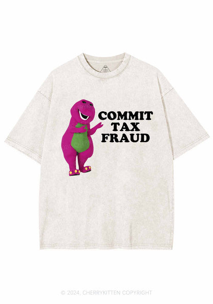 Commit Tax Fraud Y2K Washed Tee Cherrykitten