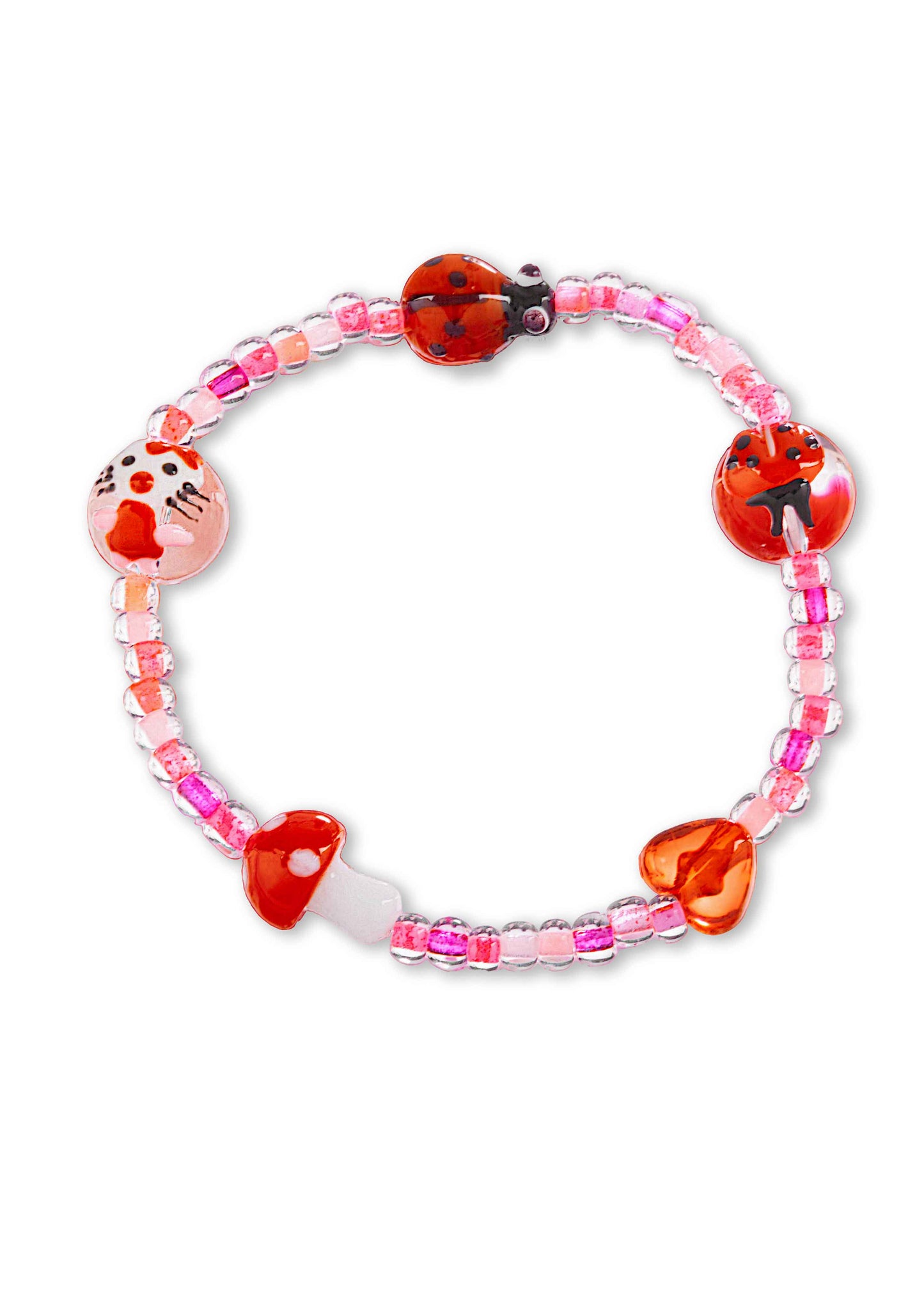 Mushroom Ladybug Y2K Bracelet Cherrykitten