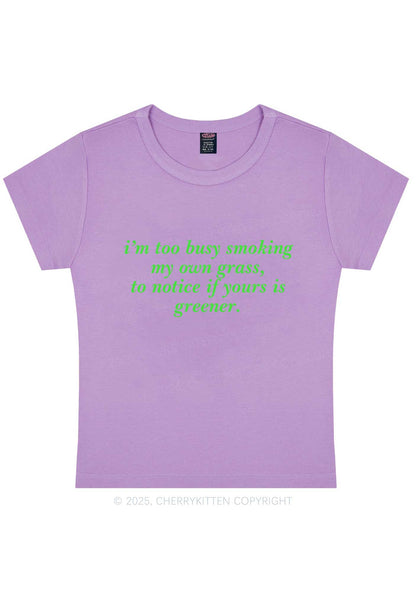 Too Busy Smoking Y2K Baby Tee Cherrykitten