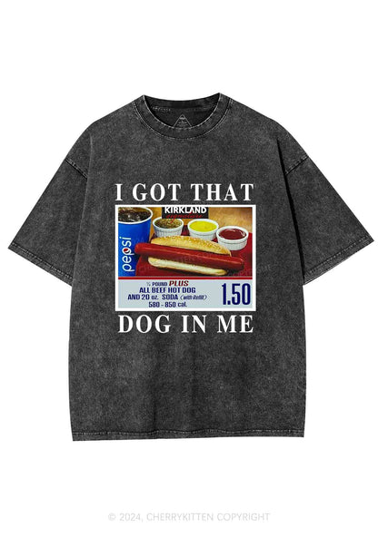 I Got That Hot Dog In Me Y2K Washed Tee Cherrykitten