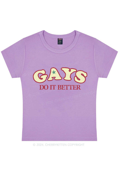 Gays Do It Better Y2K Baby Tee Cherrykitten