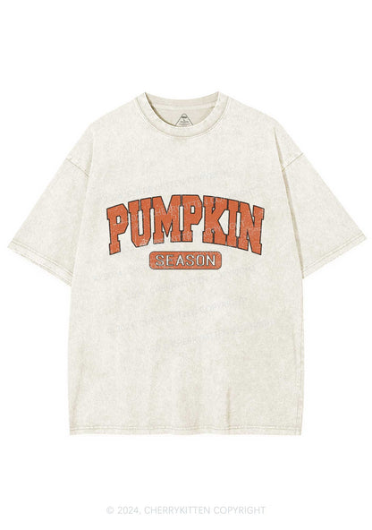 Halloween Pumpkin Season Y2K Washed Tee Cherrykitten