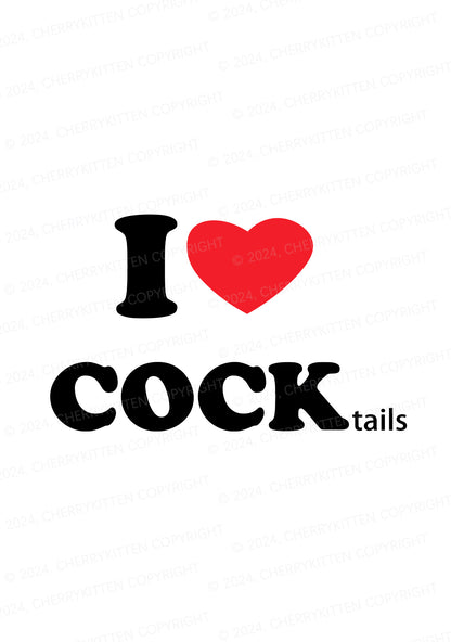 I Love Cocktails Y2K Mid Rise Waist Boyshort Cherrykitten