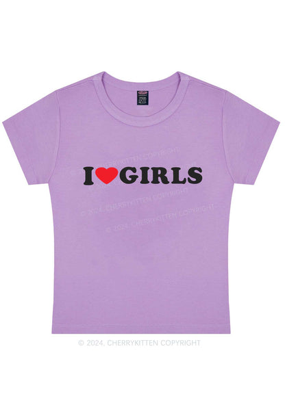 I Love Girls Y2K Baby Tee Cherrykitten