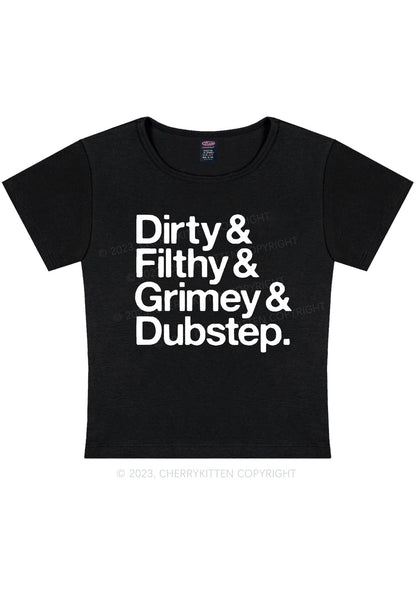 Curvy Dirty Dubstep Y2K Baby Tee Cherrykitten