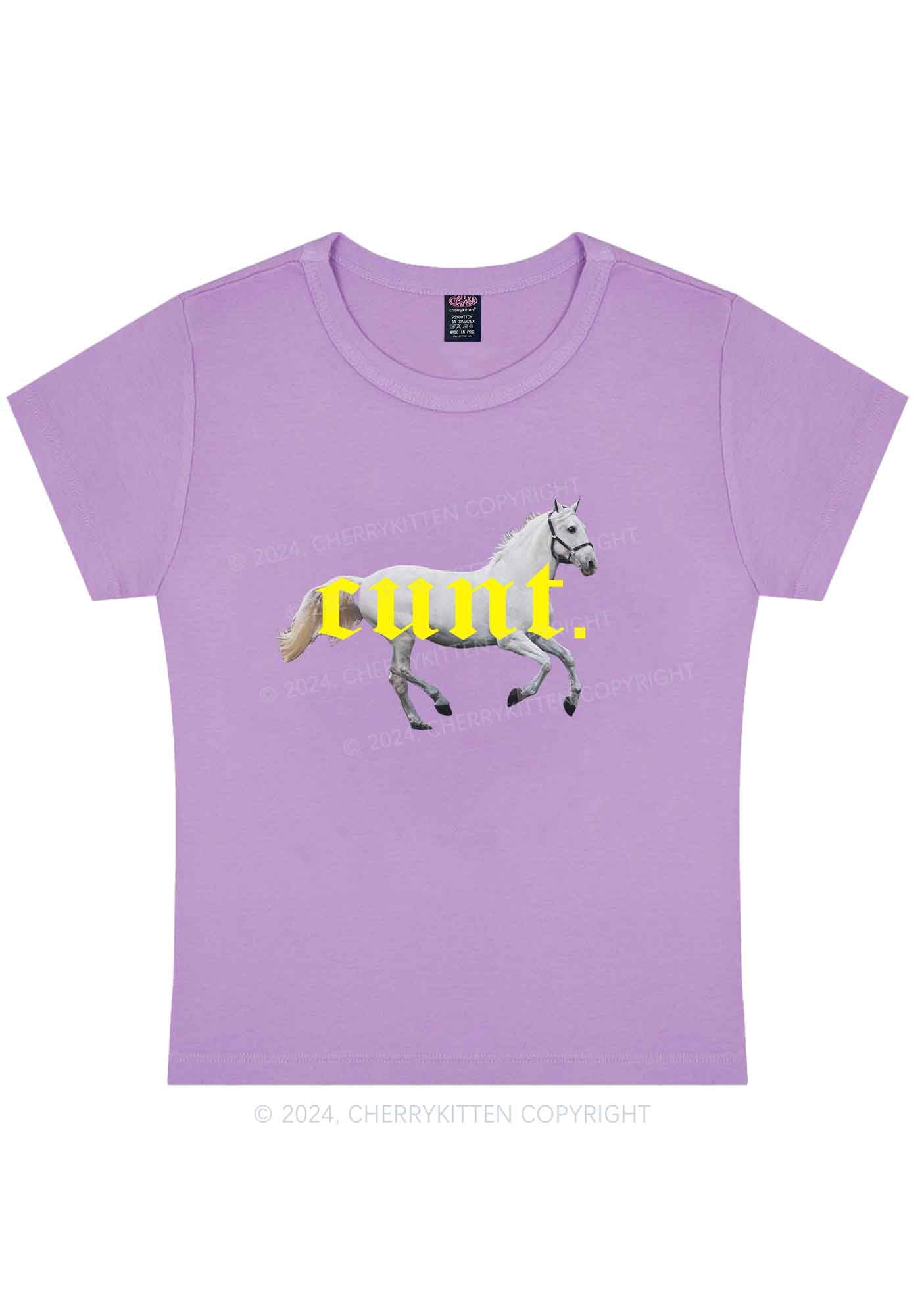 Cxxt Horse Y2K Baby Tee Cherrykitten