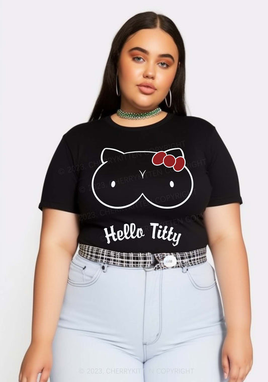 Curvy Hello Txtty Y2K Baby Tee Cherrykitten