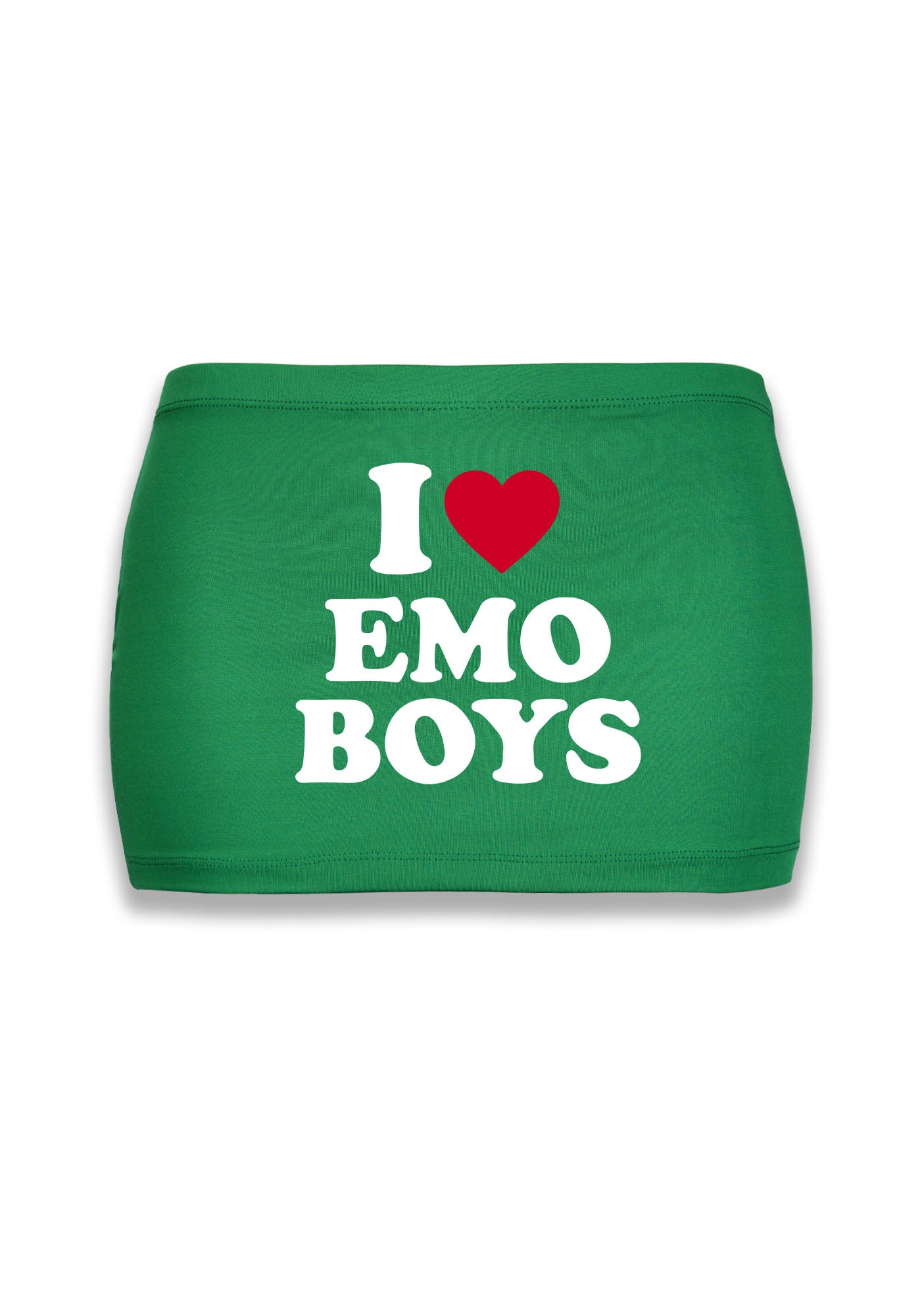 I Love Emo Boys Y2K Mini Hip Skirt Cherrykitten