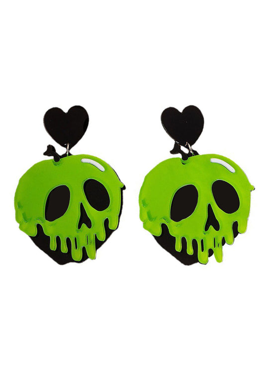 Halloween Acrylic Skull Head Y2K Earrings Cherrykitten