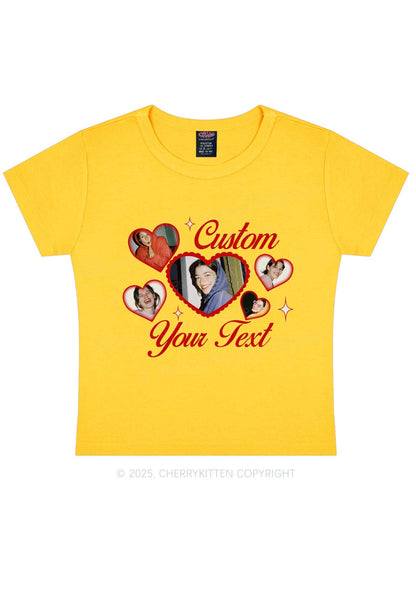 Custom Boyfriend Photos Y2K Valentine's Day Baby Tee Cherrykitten