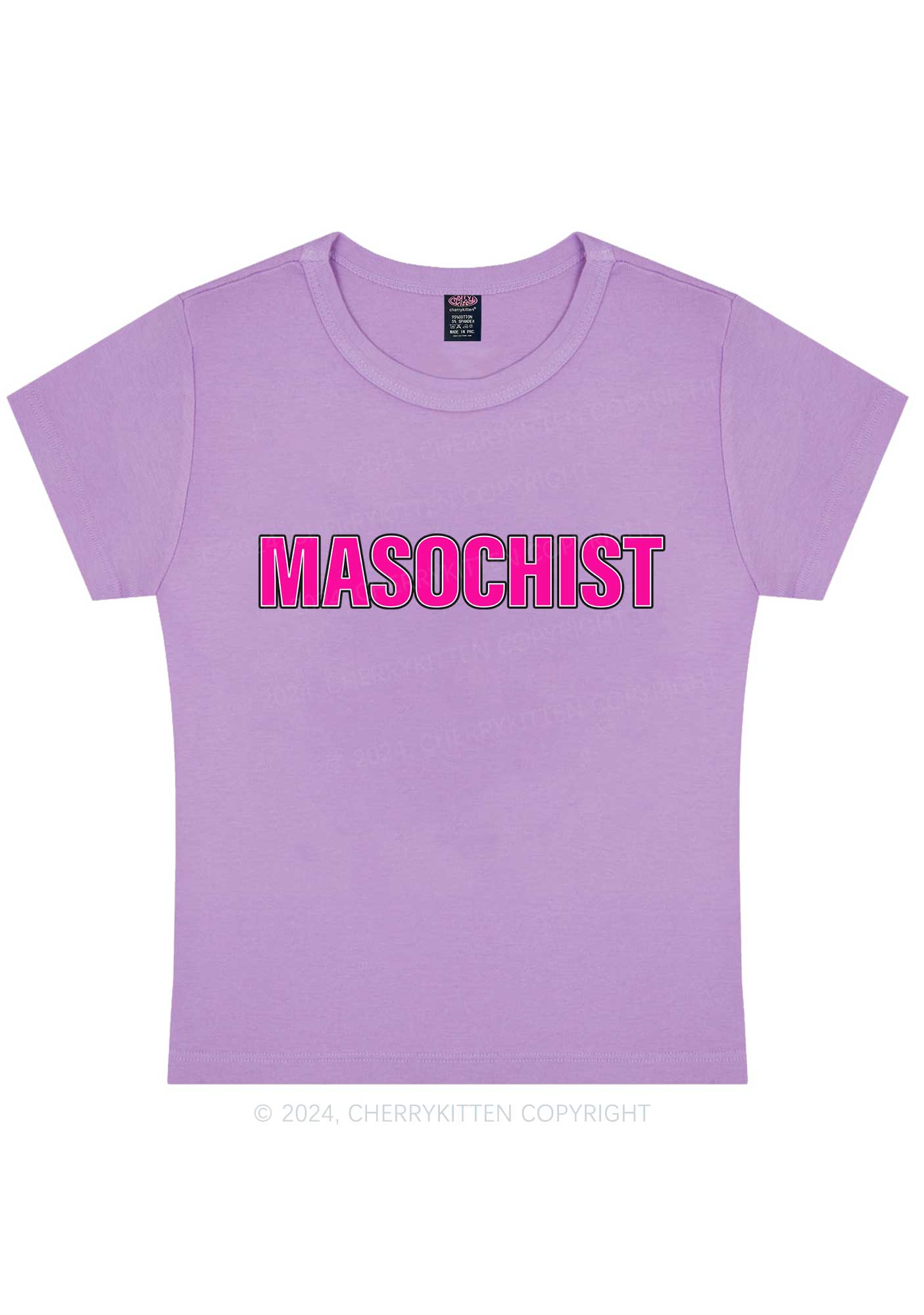 Masochist Y2K Baby Tee Cherrykitten