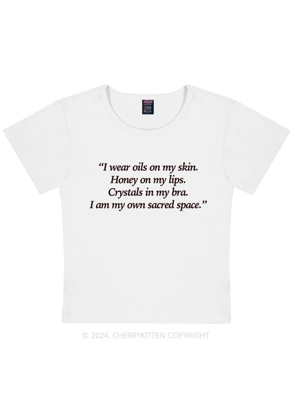 Curvy My Sacred Space Y2K Baby Tee Cherrykitten