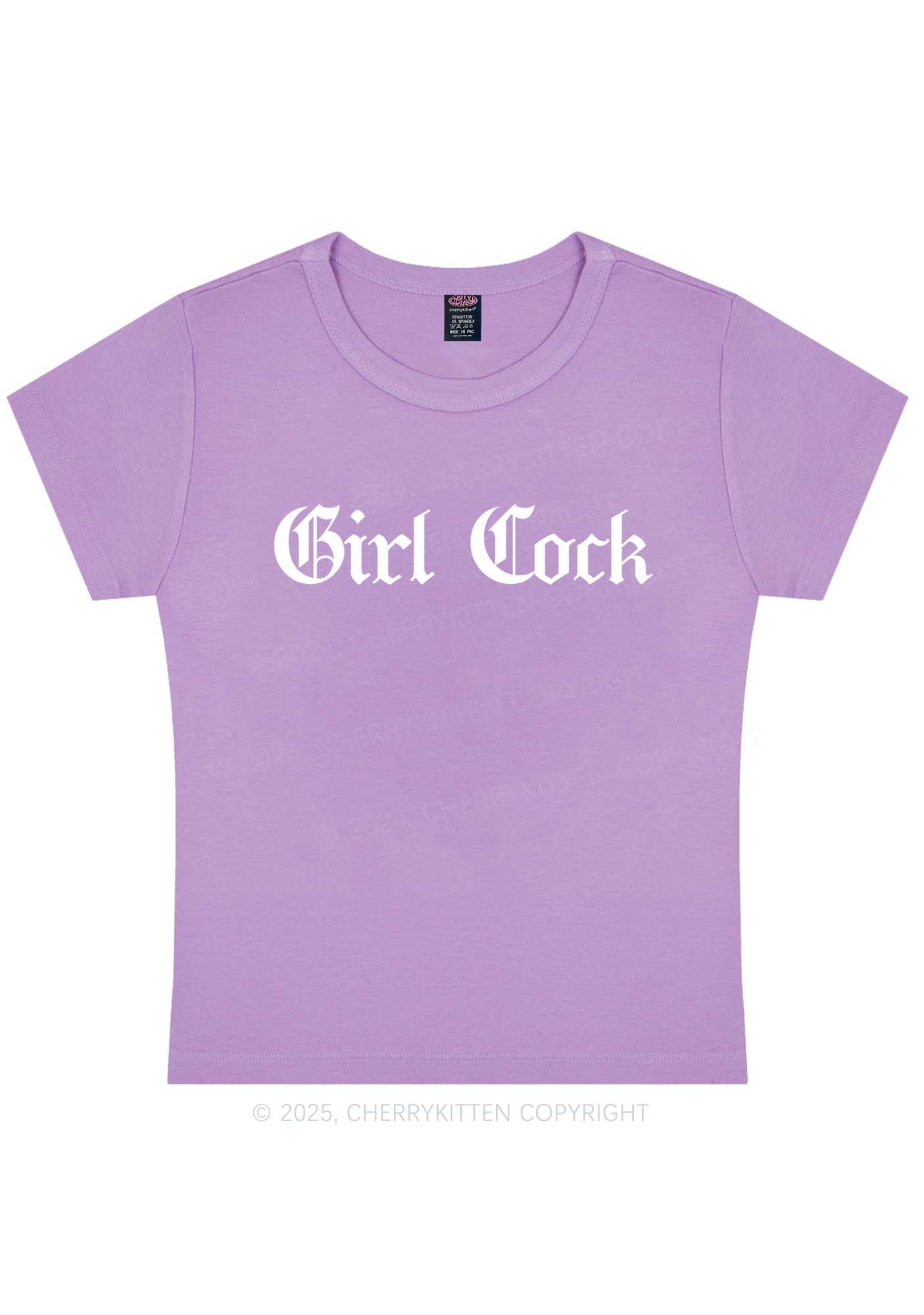 Girl Cock Y2K Baby Tee Cherrykitten