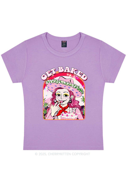 Get Baked Y2K Baby Tee Cherrykitten