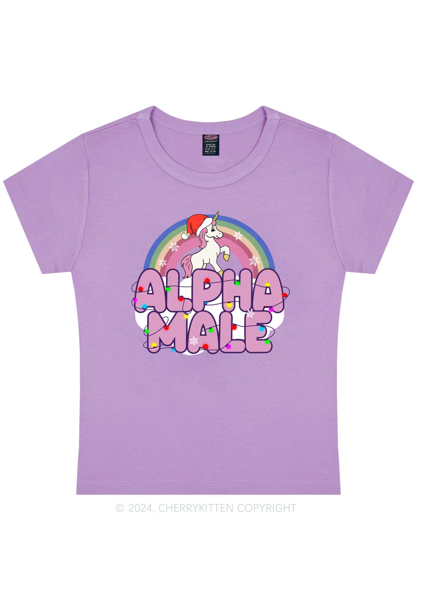 Christmas Alpha Male Y2K Baby Tee Cherrykitten