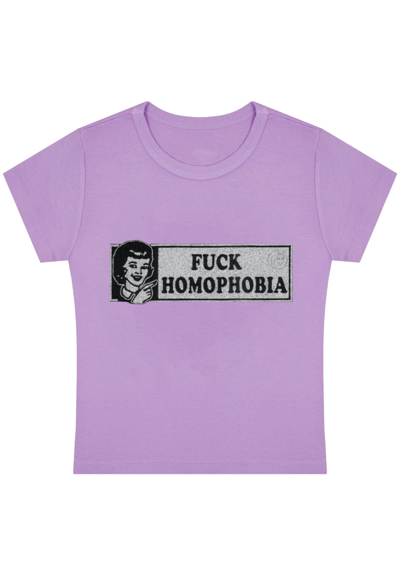 Curvy Fxxk Homophobia Baby Tee