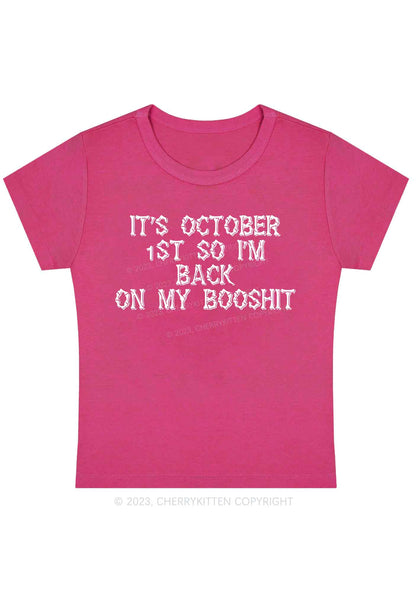 It's October 1st So I'm Back Halloween Baby Tee Cherrykitten