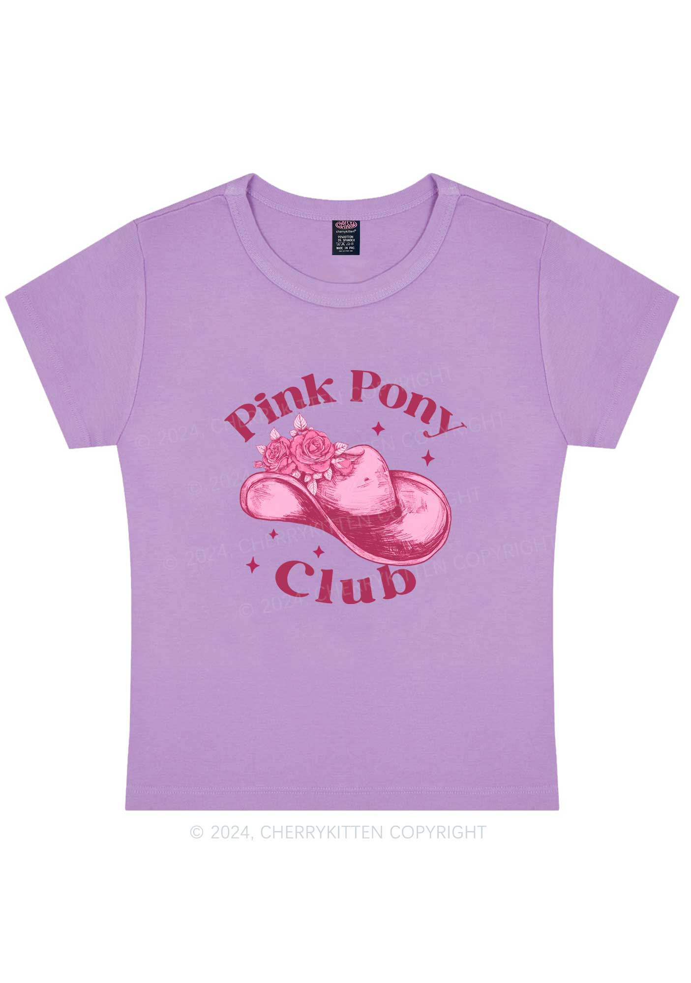 Pink Pony Club Y2K Baby Tee Cherrykitten